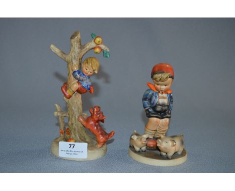 Two Goebel West German Figurines - Culprits and Farm Boy 