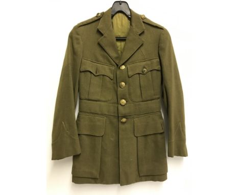 British Army Officers jacket No 2, khaki. One button missing on breast pocket. 