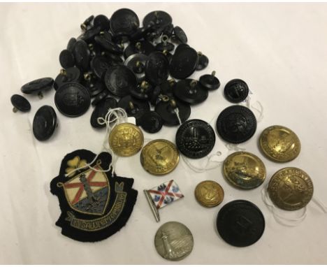 A quantity of buttons & badges from The Commissioners of Irish Lights (Light houses & Light ships). Together with a couple of