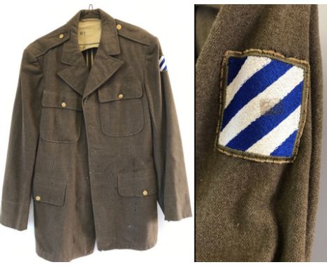 WWII US Air Force Pilots uniform jacket, 1941. With the rarest 3rd Infantry patch. 
