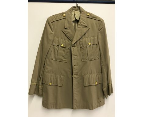 WWII US Navy Officers jacket in light fawn colour.  38" chest.