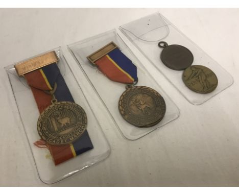 2 military Tug of War medals together with 2 Army Cadet medals.  