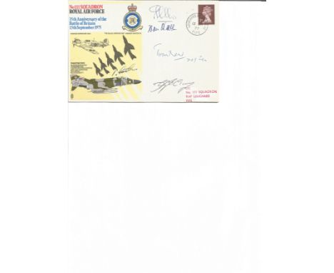 RAF Black Arrows multiple Commanding officers cover. 111 Sqn cover rare variety signed by nine former Cos inc Flt Lt Aird, Fl