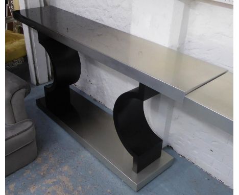 TAYLOR HOWES CONSOLE TABLE, in a metallic ombre effect finish, 35cm D x 80cm H x 165cm W. 