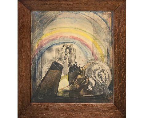 AFTER JAN TOOROP (Dutch/Indonesian 1858-1928) 'The Prayer - Self Portrait', lithograph, by Vorst &amp; Tas Amsterdam, after t