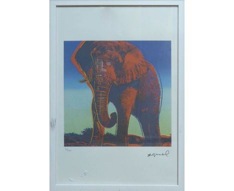 ANDY WARHOL 'Elephant', lithograph, from Leo Castelli gallery, stamped on reverse, edited by G. Israel on Arches paper, numbe