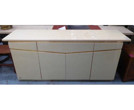 ERIC MAURLE SIDEBOARD, vintage 1970's French, 201cm x 51cm x 87cm. (slight faults) 