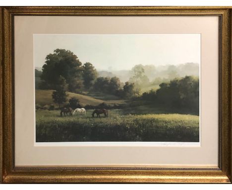 LANFORD MONROE (1950-2000) 'Lazy Afternoon', lithograph, signed in pencil labelled verso, 50cm x 35cm, framed. 