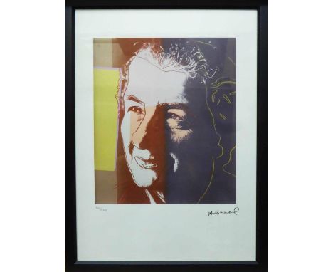 ANDY WARHOL 'Golda Meir', lithograph, from Leo Castelli gallery, stamped on reverse, edited by G. Israel on Arches paper, num