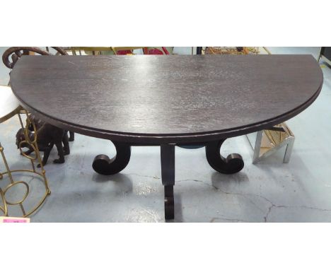JULIAN CHICHESTER DANNY CONSOLE TABLE, black cerused oak, 153cm x 77cm x 77cm. (slight faults) 