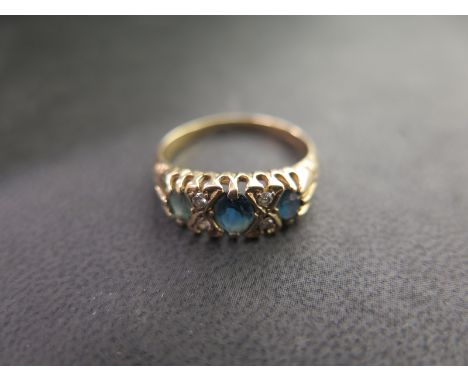 A 9ct gold dress ring, size M - Weight approx. 2.5gms
Condition report: Some usage marking consistent with usage 