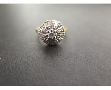 An 18ct gold tiered diamond cluster ring - Hallmarked London - Ring size K - Weight approx 5.0gms
Condition Report: Good - Wi