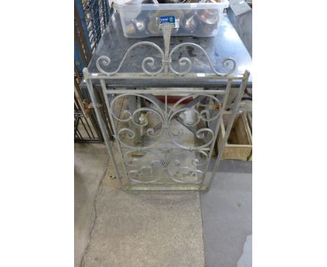 A wrought iron gate