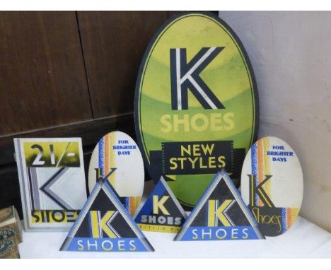 Yesterday's World Museum Cobblers - seven assorted showcards advertising K shoes.