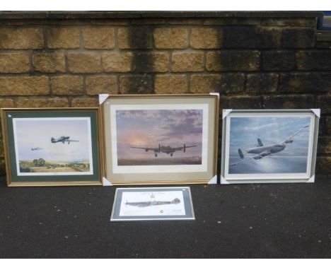 Four WWII military aviation prints: "The Reapers" - Brian Petch, "Guardian of the Southern Oceans" signed limited edition pri