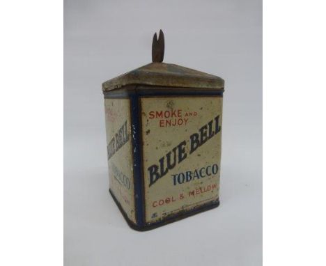 A rare Blue Bell Tobacco string dispenser with scissor finial. 