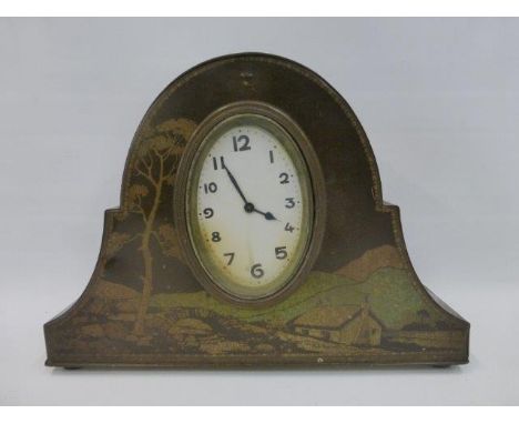 A Victory "V" Gums and Lozenges tin in the form of an Edwardian mantle clock.