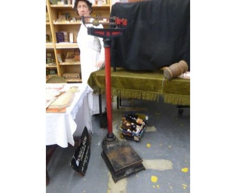 An early set of weighing scales.