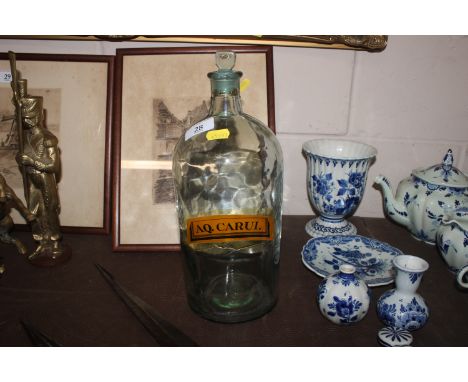 A vintage glass bottle 