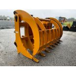 74" Hydraulic Grapple Bucket with Dual Cylinders.