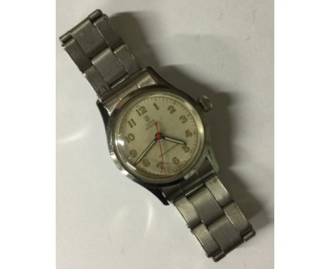 TUDOR OYSTER: A good stainless steel midi sized wristwatch on strap. Numbered to watch 32760/4453. Numbered to strap 875088. 