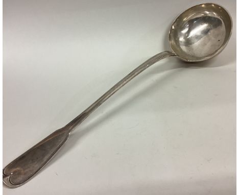 An 18th Century silver soup ladle. Marked to back. Approx. 288 grams. Est. £200 - £300.