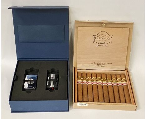 10 SAN CRISTOBAL LA HABANA - CUBAN CIGARS &amp; DUPONT LIGHTER - BOXED