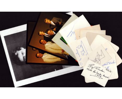 Snooker and Billiards, a collection of 14 signed items: vintage cards from the 1960's-1980's and photos, 10x8 inches and smal