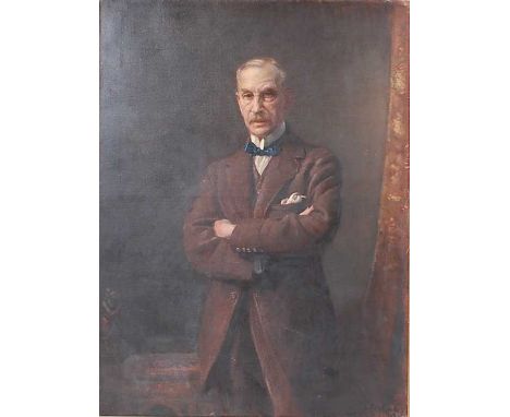 John Crealock (1871-1959) - Three-quarter length portrait of George Humphrey Esq, oil on canvas, signed and dated 1930 lower 