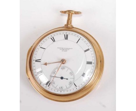 Thomas Earnshaw of London - a fine gold pair cased pocket chronometer, London 1800, having a signed and numbered 403 white en