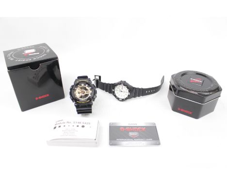 A Casio G-Shock GA-110GB black &amp; gold special ana-digi black gold, model no 5146 5425, extra large case design with box a