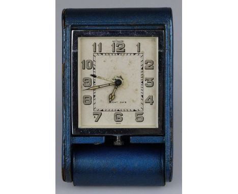 Jaeger-LeCoultre Travel Alarm Clock c1930's Eight Day Movement. A Jaeger-LeCoultre travel alarm clock c1930's with eight day 