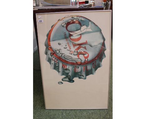 Micheal English; 1970s Coke Trademark Print By Michael English. 88 x 66cm 