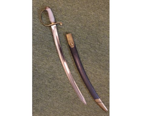 A European water police/customs sword in scabbard late 19th century