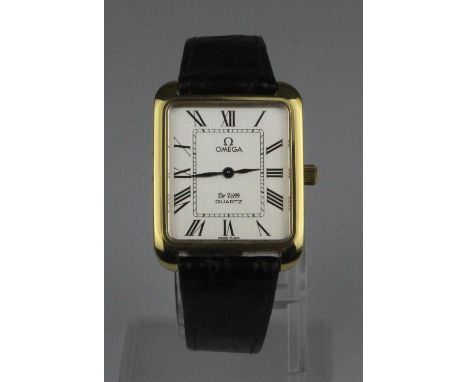 Omega De Ville Rivoli Quartz Wristwatch c1980. Omega De Ville Rivoli Quartz wristwatch c1980 with original Omega "Croco Verit