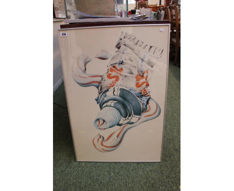 Micheal English; 1970s Toothpaste Print By Michael English. 88 x 66cm 