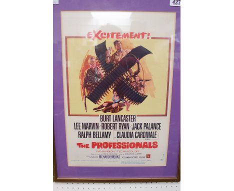 Framed Vintage Film Poster for The Professionals by Richard Brooks. 34 x 50cm 