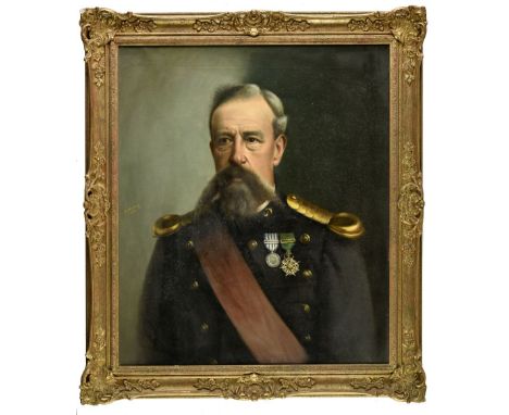 * Marini (Giovanni, 1860-1932). An Italian Officer, 1891, oil on canvas, showing a high ranking officer of the Italian army, 