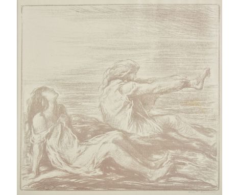 * Shannon (Charles Haslewood, 1863-1937). The Sea Coast, lithograph printed in brown on pale cream wove paper, light mount st