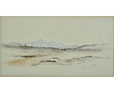 * Attributed to Henry Acland (1815-1900). A pair of watercolour views, watercolour and pencil on paper, one depicting a femal