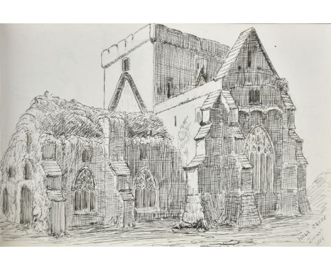 * Phipps (Colonel Ramsay Weston, 1838-1923). Sketchbook of drawings, approximately 30 sketches, mostly pen &amp; ink, but a f