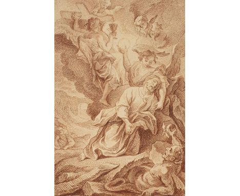 * Bergmuller (Johann Georg, 1688-1762). Scenes from the Passion of Christ, 8 red chalk drawings on laid paper depicting scene