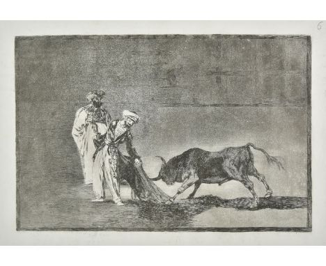* Goya (Francisco, 1746-1828). Los moros hacen otro capeo en plaza con su albornoz (The moors made a different play in the ri