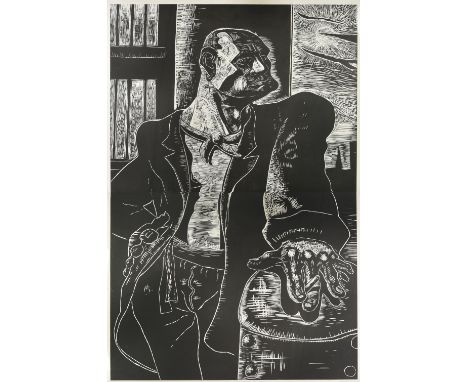 ARR * Howson (Peter, 1958-). The Noble Dosser, 1987, large-scale woodcut on two sheets of conjoined handmade paper, published