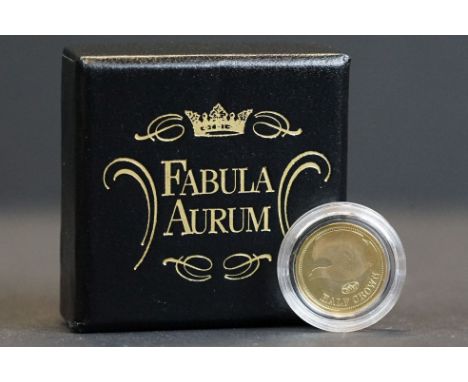 The 2009 Eagle of America Tristan da Cunha gold half crown coin, complete with COA. 