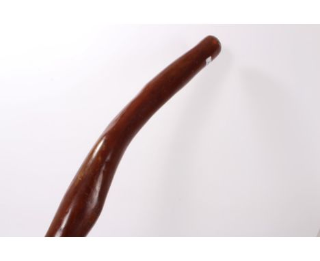 Australian carved eucalyptus didgeridoo, richly patinated, 135cm long