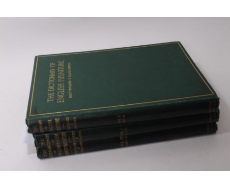 Books: The Dictionary of English Furniture (three volumes), by Percy Macquoid &amp; Ralph Edwards, first edition - volume 1 (