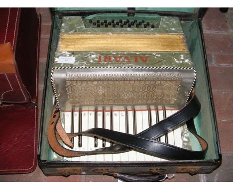 An Alvari piano accordion 