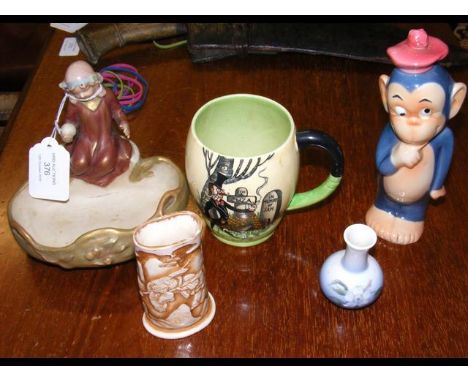 Goebel monkey, Carlton ware tankard, etc. 