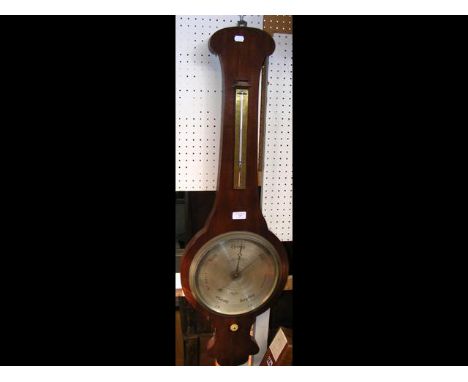 An Negretti & Zambra of London barometer/thermometer - 103cm long 